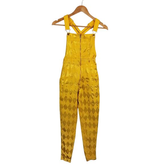 Spirit Halloween Women's Harley Quinn Birds Of Prey Gold Jumpsuit Size XS - Picture 2 of 11